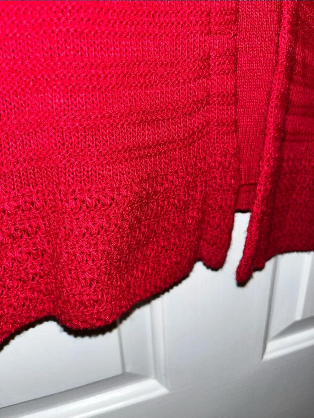 Denim&Co Red Knit Button-Front Cardigan with Matching Shell - 2 piece set